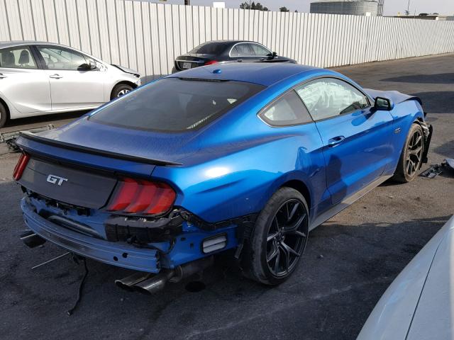 1FA6P8CF2K5113092 - 2019 FORD MUSTANG GT BLUE photo 4