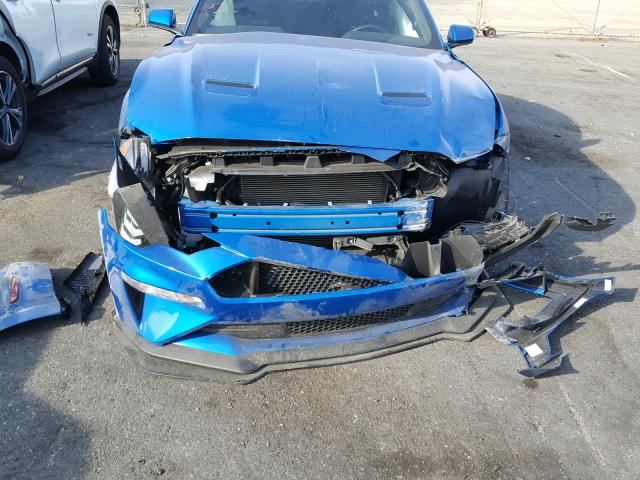 1FA6P8CF2K5113092 - 2019 FORD MUSTANG GT BLUE photo 9