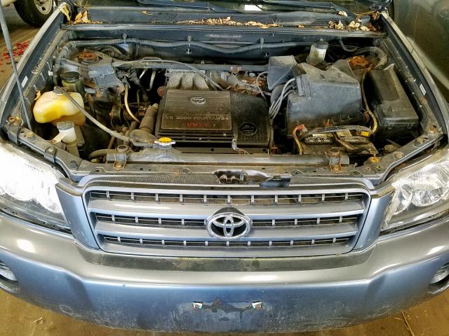 JTEHF21A730118213 - 2003 TOYOTA HIGHLANDER TEAL photo 7