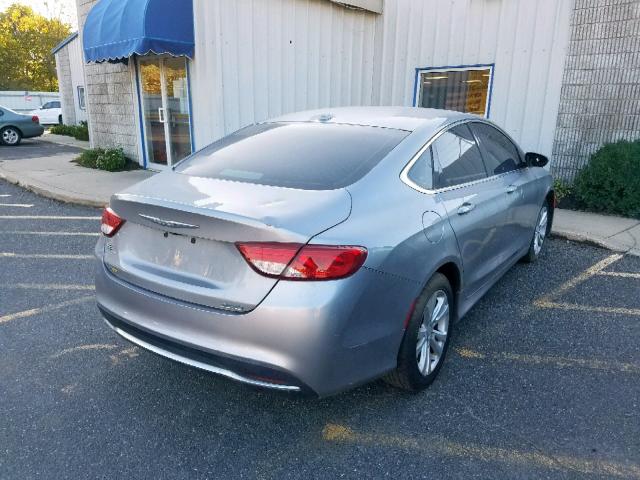 1C3CCCAB4FN637530 - 2015 CHRYSLER 200 LIMITE SILVER photo 4