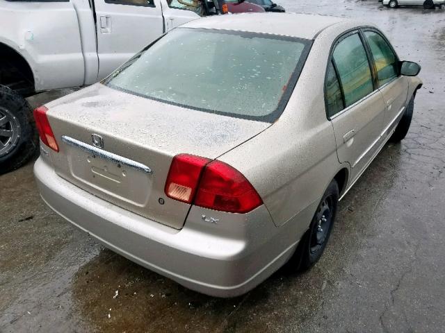 2HGES16512H541633 - 2002 HONDA CIVIC LX TAN photo 4