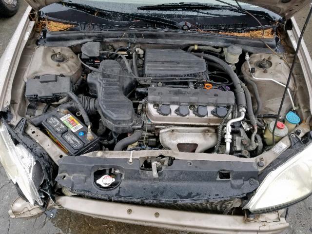 2HGES16512H541633 - 2002 HONDA CIVIC LX TAN photo 7