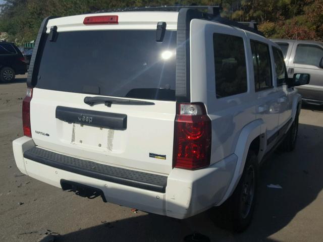 1J8HH48N08C153385 - 2008 JEEP COMMANDER WHITE photo 4