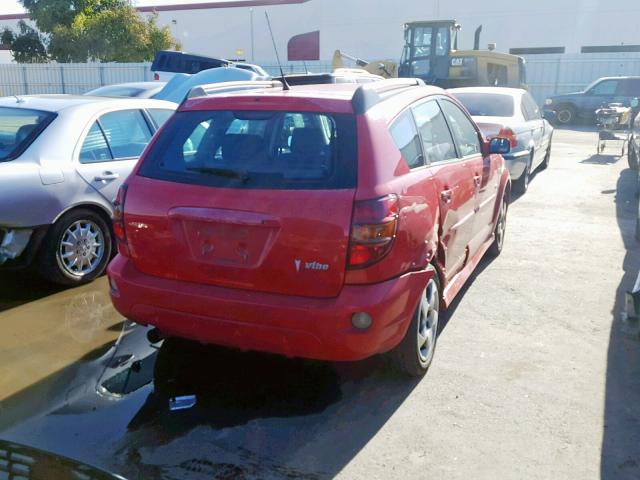 5Y2SL65856Z415806 - 2006 PONTIAC VIBE RED photo 4