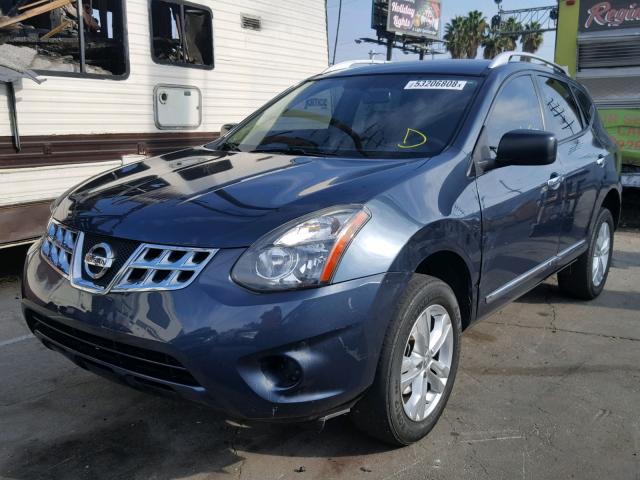 JN8AS5MT9FW153082 - 2015 NISSAN ROGUE SELE BLUE photo 2