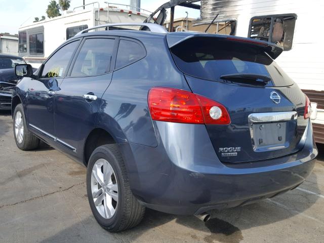 JN8AS5MT9FW153082 - 2015 NISSAN ROGUE SELE BLUE photo 3