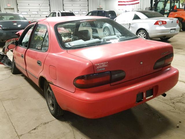 1Y1SK5282TZ001813 - 1996 GEO PRIZM LSI RED photo 3