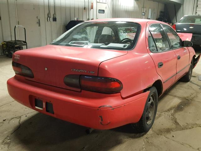 1Y1SK5282TZ001813 - 1996 GEO PRIZM LSI RED photo 4