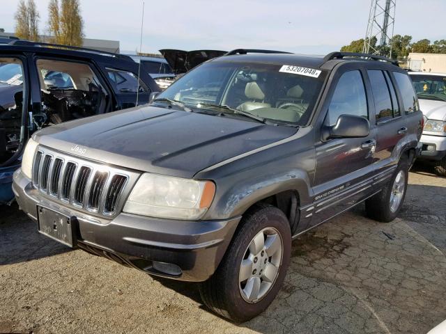 1J8GX58N52C201328 - 2002 JEEP GRAND CHER GRAY photo 2