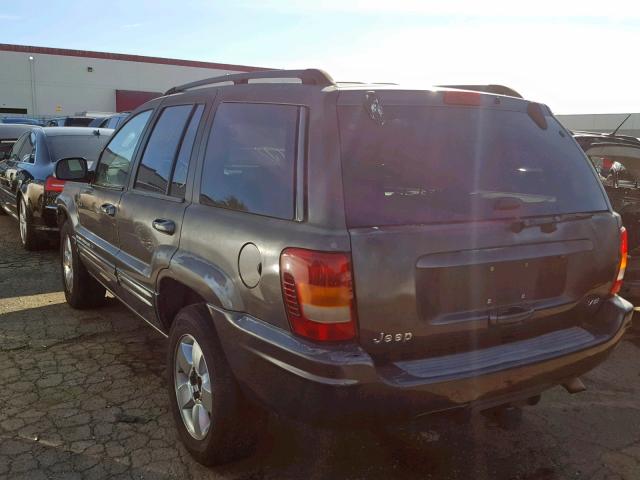 1J8GX58N52C201328 - 2002 JEEP GRAND CHER GRAY photo 3