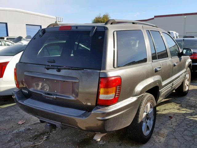 1J8GX58N52C201328 - 2002 JEEP GRAND CHER GRAY photo 4