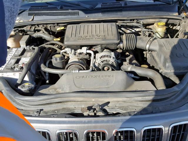 1J8GX58N52C201328 - 2002 JEEP GRAND CHER GRAY photo 7