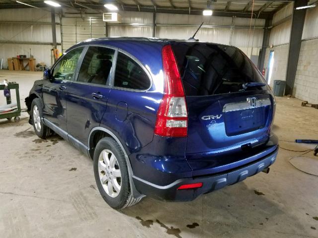 5J6RE487X8L043105 - 2008 HONDA CR-V EXL BLUE photo 3