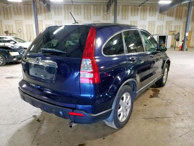 5J6RE487X8L043105 - 2008 HONDA CR-V EXL BLUE photo 4