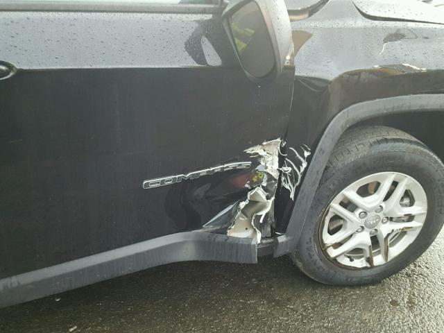 3C4NJDAB7JT262144 - 2018 JEEP COMPASS SP შავი ფოტო 9