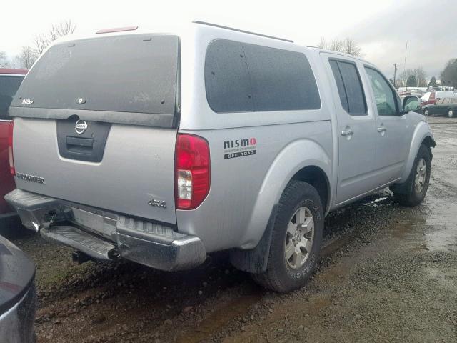 1N6AD07W45C450305 - 2005 NISSAN FRONTIER C SILVER photo 4