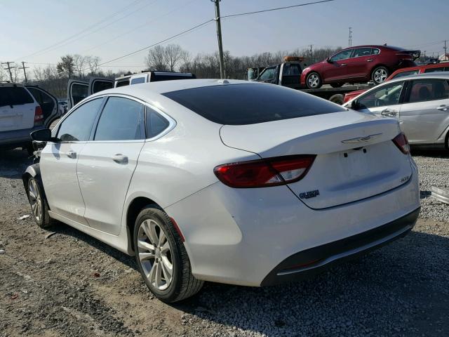 1C3CCCAB3FN528864 - 2015 CHRYSLER 200 LIMITE WHITE photo 3