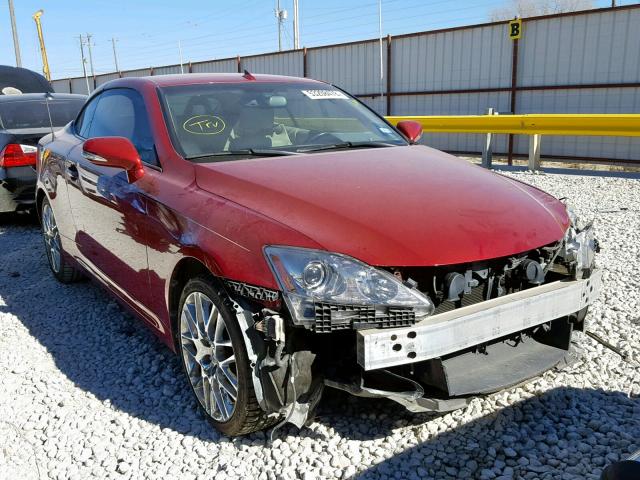 JTHFE2C22A2502100 - 2010 LEXUS IS 350 RED photo 1