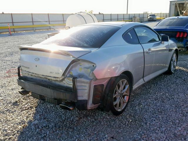 KMHHN66F48U269329 - 2008 HYUNDAI TIBURON GT GRAY photo 4