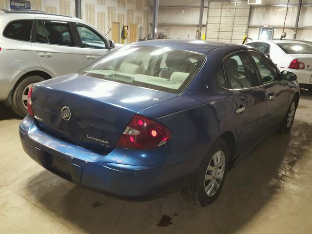 2G4WC582261186136 - 2006 BUICK LACROSSE C BLUE photo 4