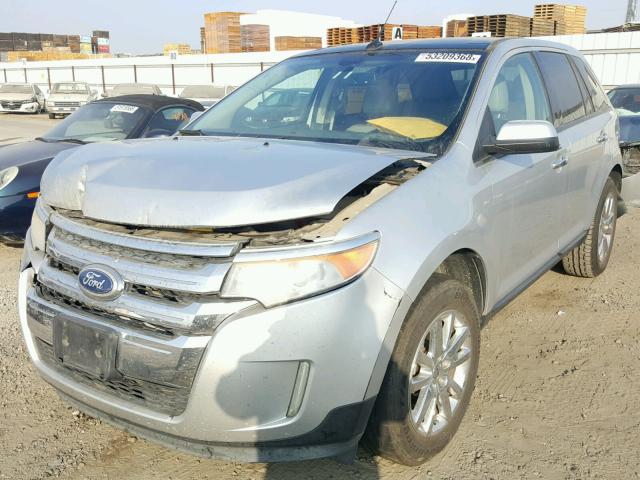 2FMDK3JC6BBB18315 - 2011 FORD EDGE SEL SILVER photo 2