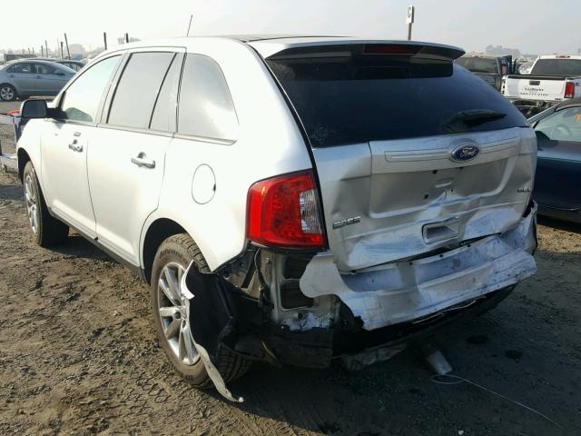 2FMDK3JC6BBB18315 - 2011 FORD EDGE SEL SILVER photo 3