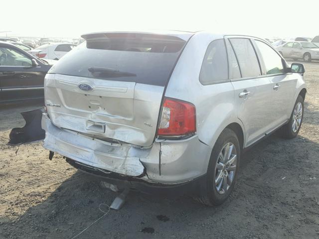 2FMDK3JC6BBB18315 - 2011 FORD EDGE SEL SILVER photo 4