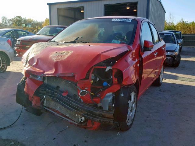 KL1TG56608B095636 - 2008 CHEVROLET AVEO LT RED photo 2