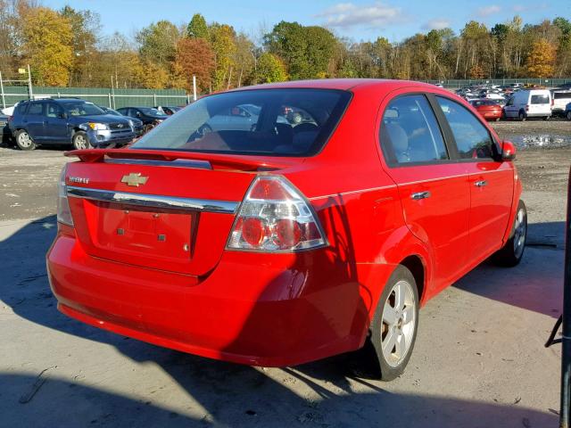 KL1TG56608B095636 - 2008 CHEVROLET AVEO LT RED photo 4