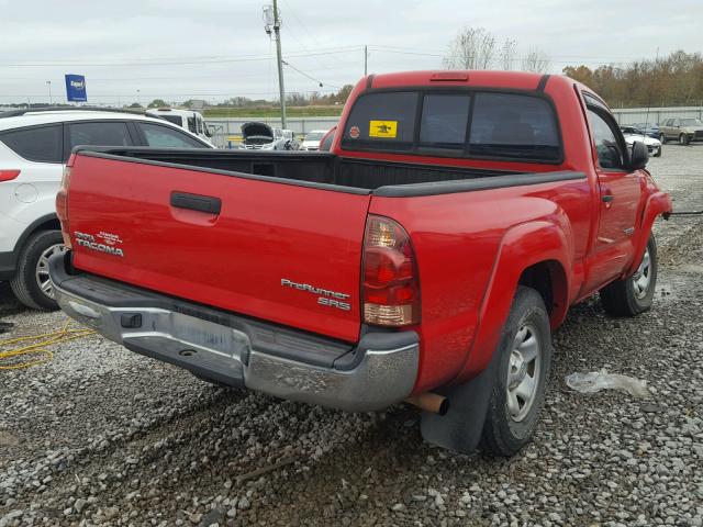 5TENX62NX7Z466011 - 2007 TOYOTA TACOMA PRE RED photo 4