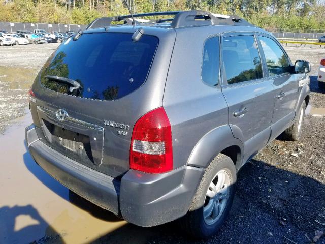 KM8JN12D87U610982 - 2007 HYUNDAI TUCSON SE GRAY photo 4