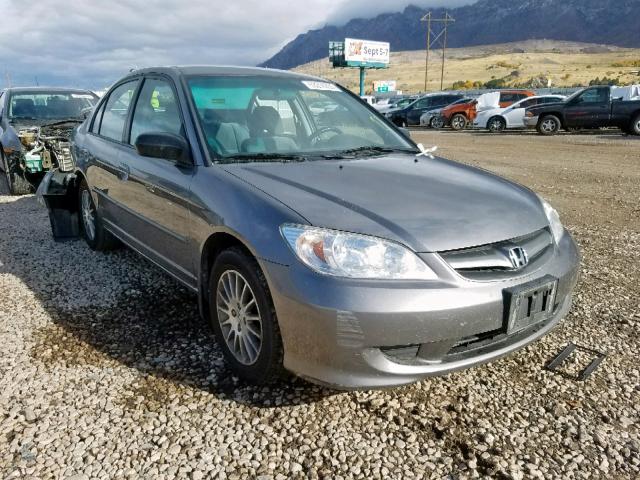 2HGES16595H623243 - 2005 HONDA CIVIC LX GRAY photo 1