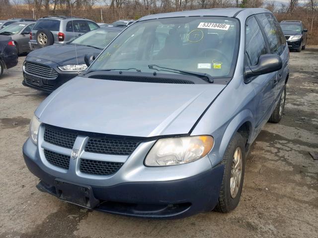 1D4GP25B24B601939 - 2004 DODGE CARAVAN SE BLUE photo 2