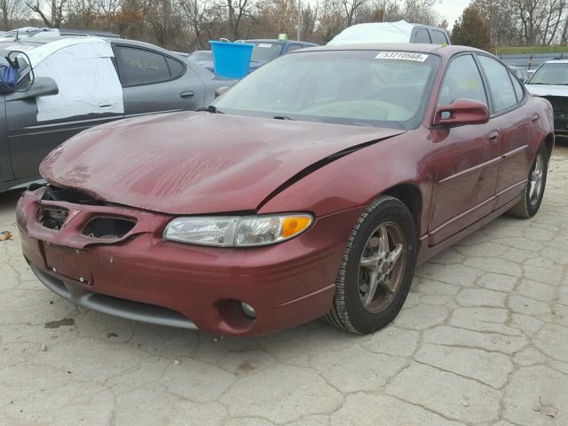 1G2WP52K8YF218489 - 2000 PONTIAC GRAND PRIX წითელი ფოტო 2