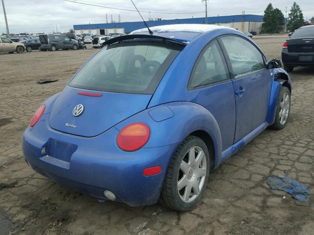 3VWDD21C72M417638 - 2002 VOLKSWAGEN NEW BEETLE 蓝色 照片 4