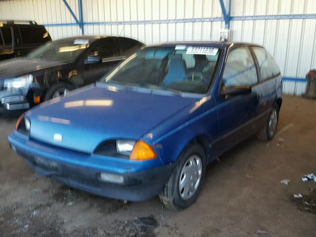 2C1MR2466M6743547 - 1991 GEO METRO BASE BLUE photo 2