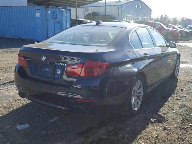 WBA5A7C51FD623693 - 2015 BMW 528 XI BLUE photo 4