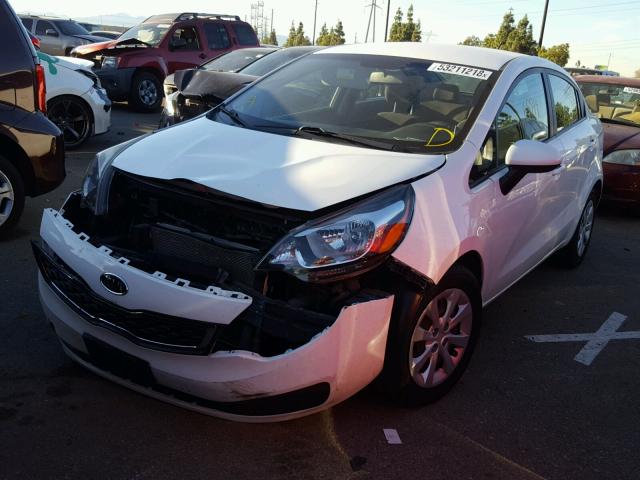 KNADM4A30D6128955 - 2013 KIA RIO LX WHITE photo 2