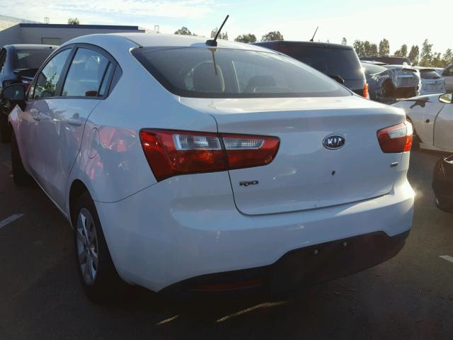 KNADM4A30D6128955 - 2013 KIA RIO LX WHITE photo 3