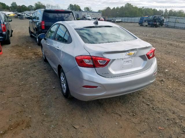 1G1BJ5SM3K7102320 - 2019 CHEVROLET CRUZE SILVER photo 3