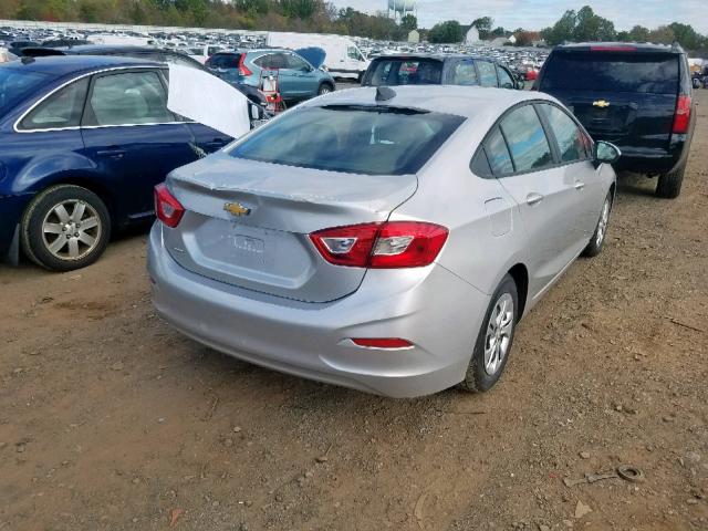 1G1BJ5SM3K7102320 - 2019 CHEVROLET CRUZE SILVER photo 4