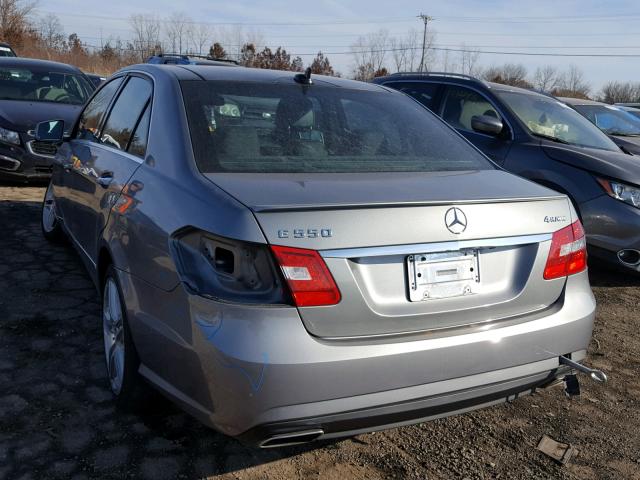 WDDHF9AB8BA304847 - 2011 MERCEDES-BENZ E 550 4MAT SILVER photo 3