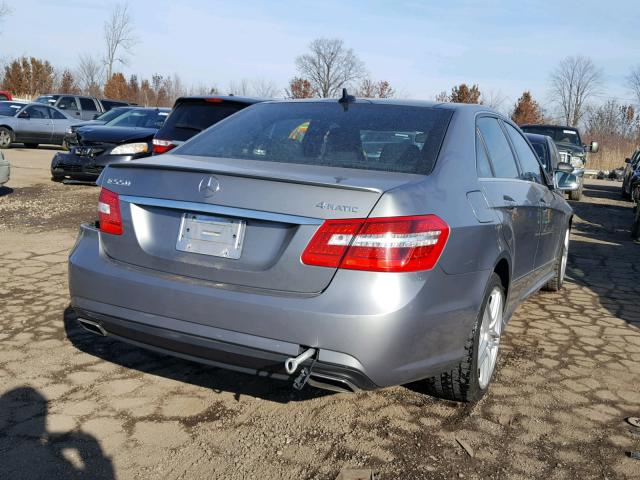 WDDHF9AB8BA304847 - 2011 MERCEDES-BENZ E 550 4MAT SILVER photo 4