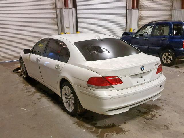 WBAHN83567DT75580 - 2007 BMW 750 WHITE photo 3