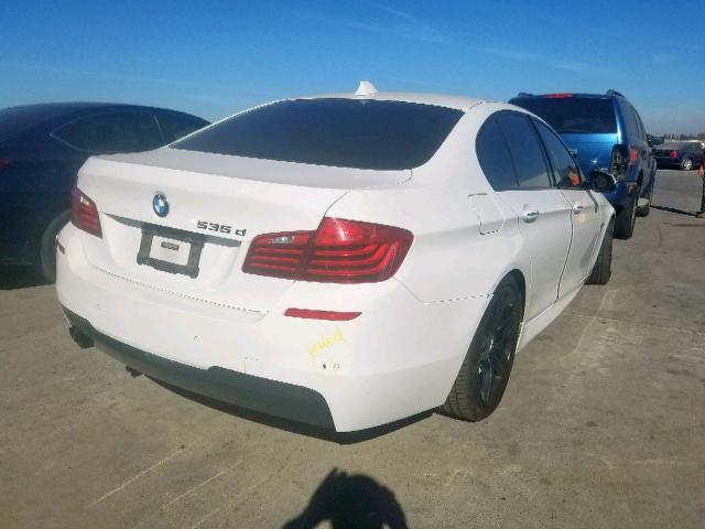 WBAXA5C5XED001735 - 2014 BMW 535 D WHITE photo 4