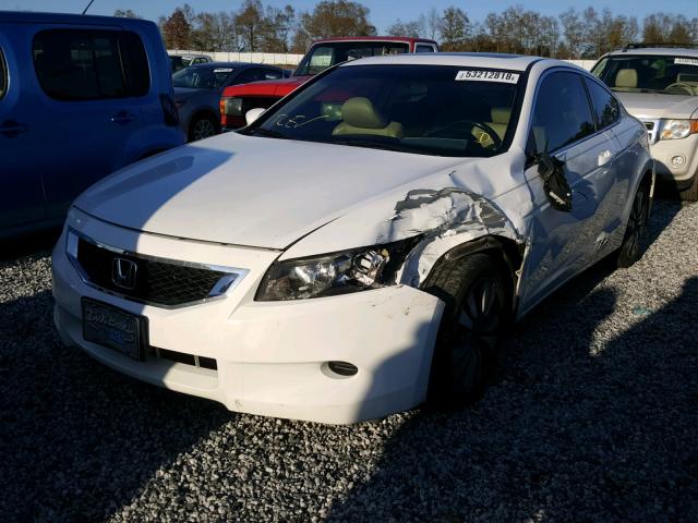 1HGCS12888A023291 - 2008 HONDA ACCORD EXL WHITE photo 2