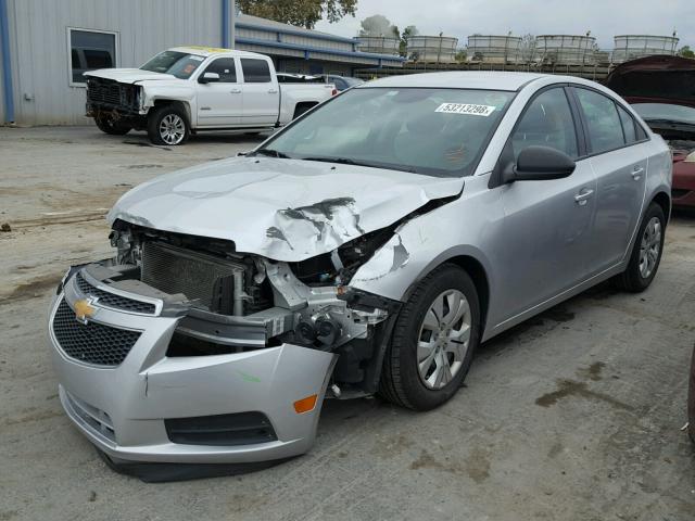 1G1PA5SH0E7438570 - 2014 CHEVROLET CRUZE LS SILVER photo 2