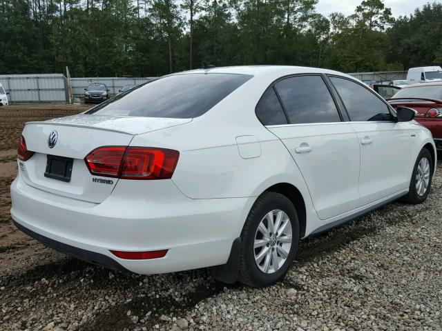 3VW637AJXDM251481 - 2013 VOLKSWAGEN JETTA HYBR WHITE photo 4