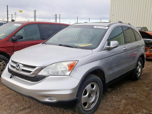 5J6RE4H76AL804122 - 2010 HONDA CR-V EXL SILVER photo 2