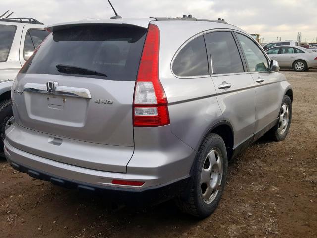 5J6RE4H76AL804122 - 2010 HONDA CR-V EXL SILVER photo 4